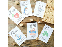 Load image into Gallery viewer, ABC Watercolor Flashcard Set (2 Options)(DIGITAL)