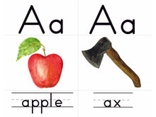 Load image into Gallery viewer, ABC Watercolor Flashcard Set (2 Options)(DIGITAL)