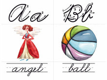 Load image into Gallery viewer, ABC Watercolor Flashcard Set (2 Options)(DIGITAL)