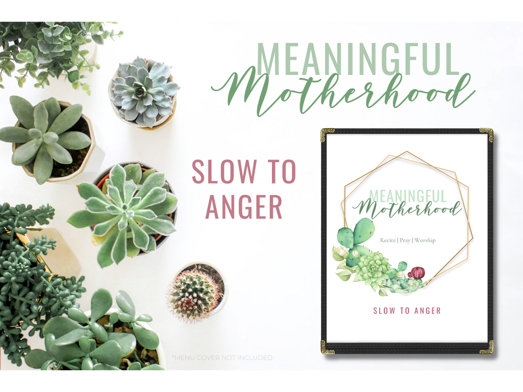 Meaningful Motherhood: Slow to Anger