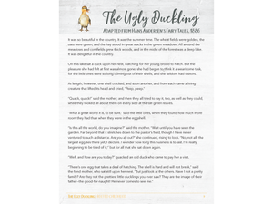 Storybook Soirée: The Ugly Duckling