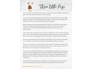Storybook Soirée: Three Little Pigs