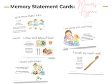 Load image into Gallery viewer, Preschool Manners + Hygiene Memory Statement Cards (DIGITAL)
