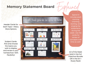 Preschool Math Memory Statement Cards (DIGITAL)