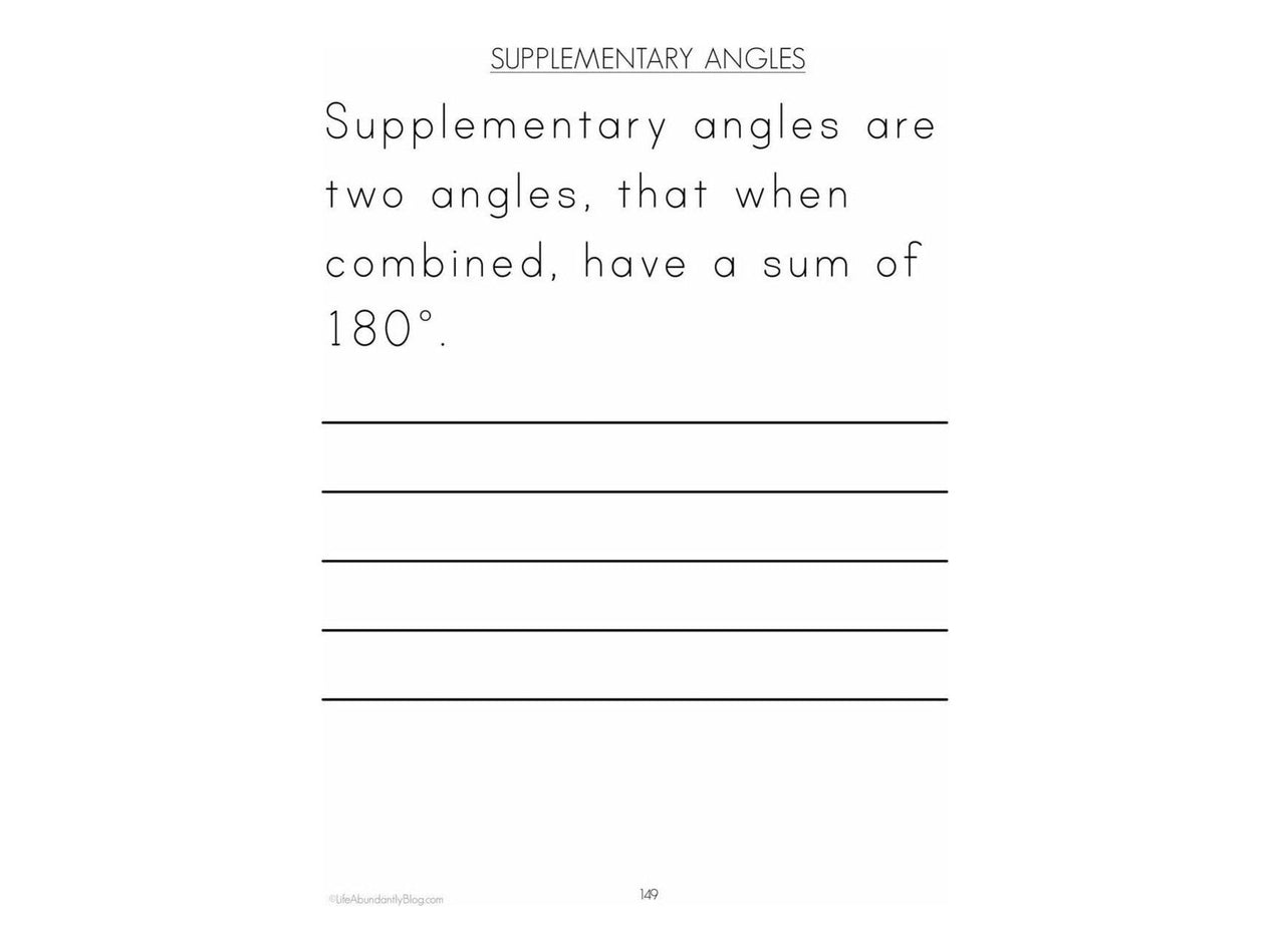 Math Vocabulary- 109 Terms for Elementary {A Copywork Math Resource} (Digital)