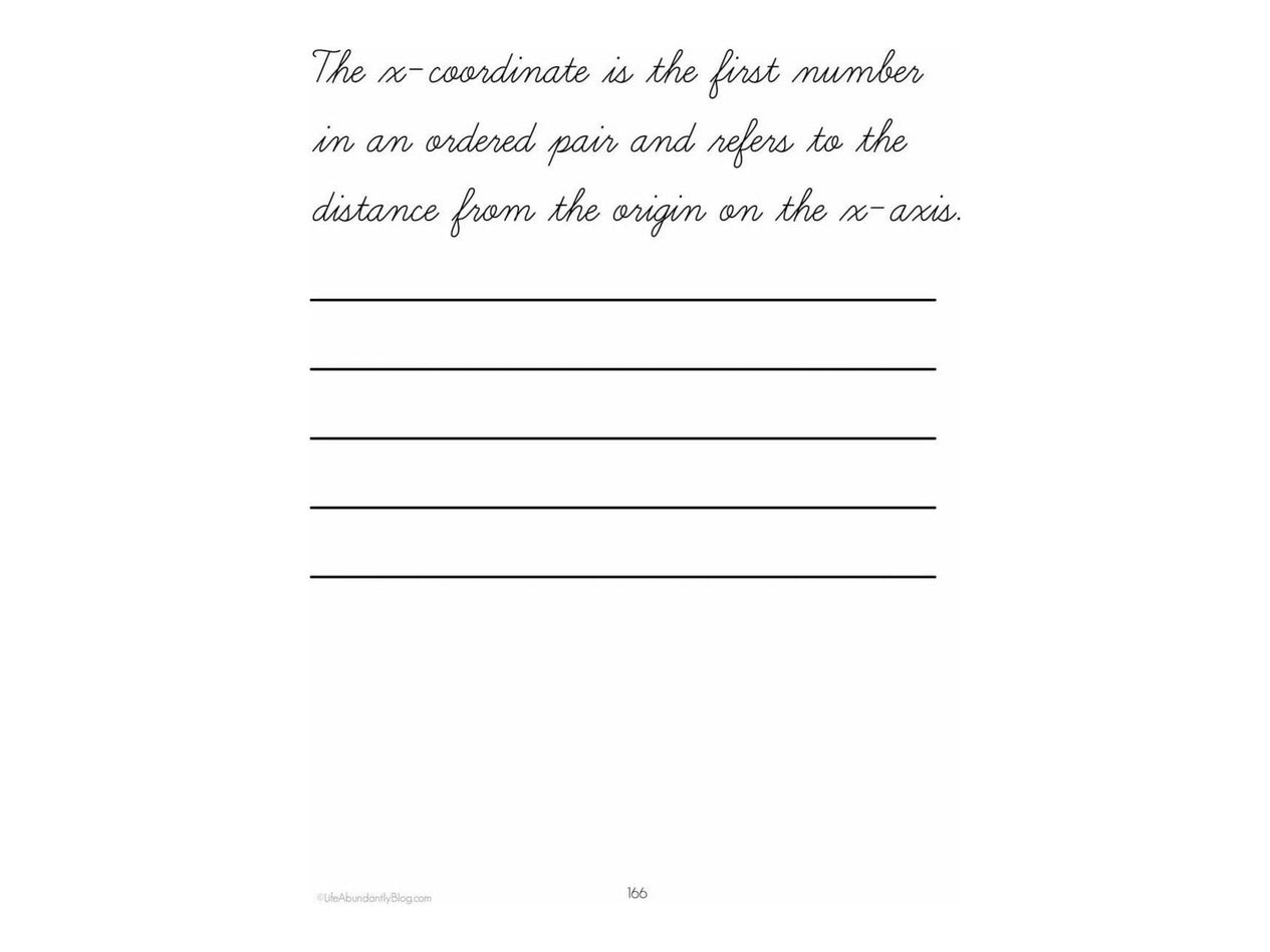 Math Vocabulary- 109 Terms for Elementary {A Copywork Math Resource} (Digital)