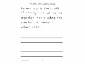 Math Vocabulary- 109 Terms for Elementary {A Copywork Math Resource} (Digital)