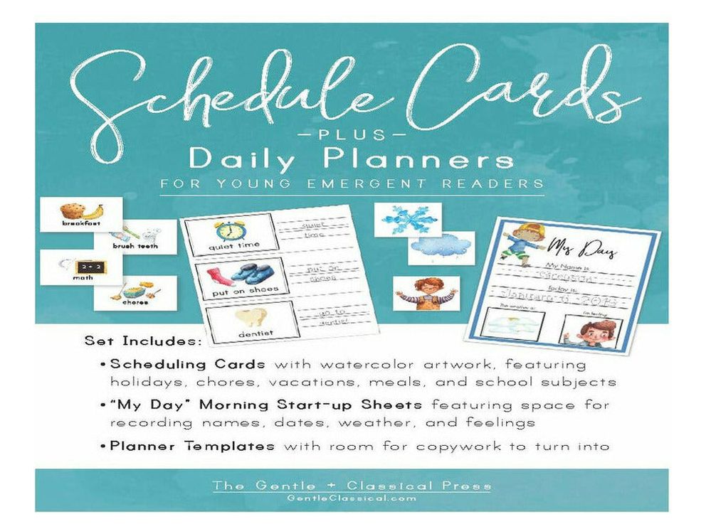 Visual Schedule Cards + MY DAY Planner (DIGITAL)