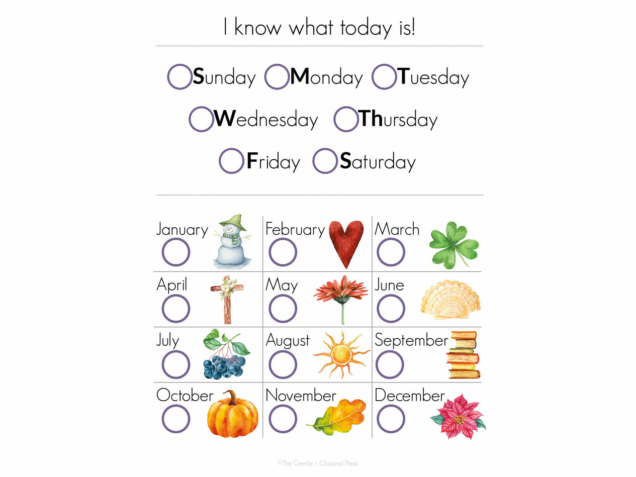 Preschool Morning Binder