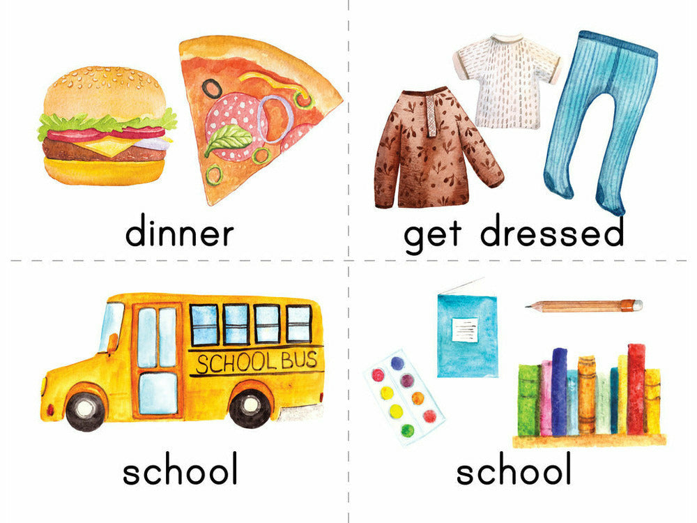 Visual Schedule Cards + MY DAY Planner (DIGITAL)
