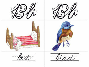 ABC Watercolor Flashcard Set (2 Options)(DIGITAL)